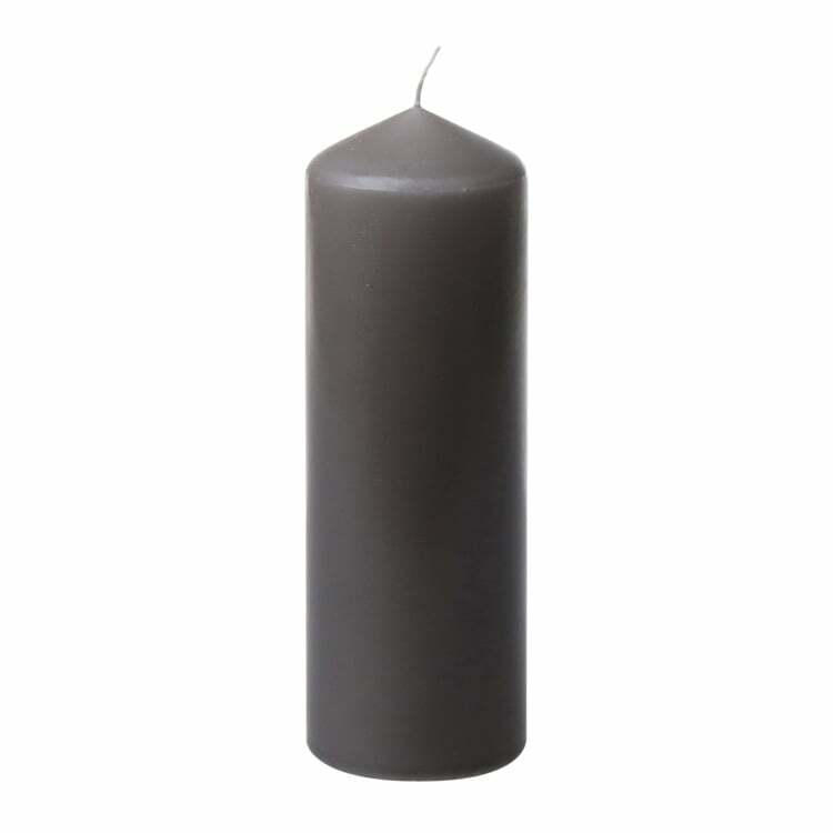Bougie cylindrique LIGHTS, cire, gris