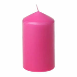 Bougie cylindrique LIGHTS, cire, fuchsia