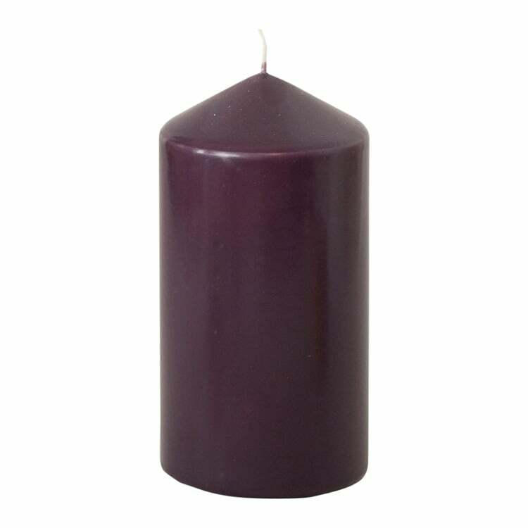 Bougie cylindrique LIGHTS, cire, prune