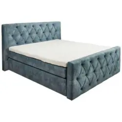 Boxspringbett 180/200 cm in Blau