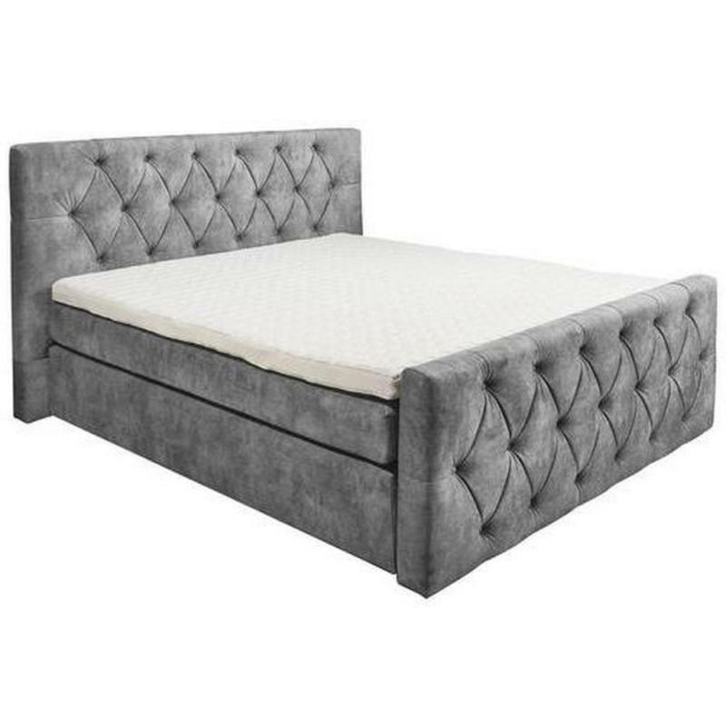 Boxspringbett 180/200 cm in Grau