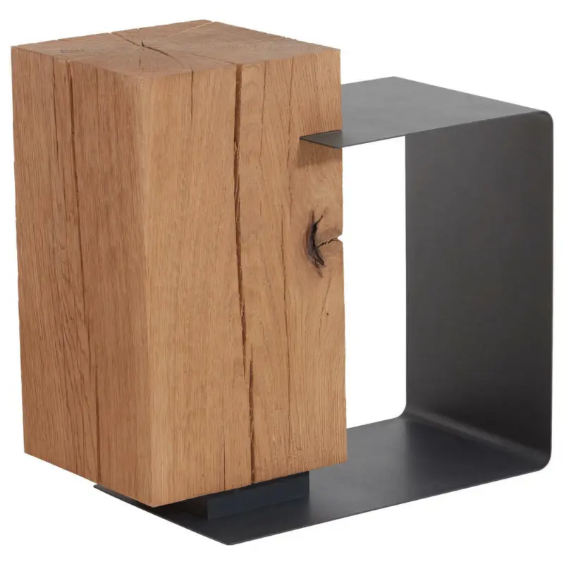 Beistelltisch in Holz, Metall 55/35,5/55,5 cm