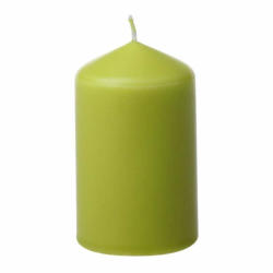 Candela cilindrica LIGHTS, cera, verde limone