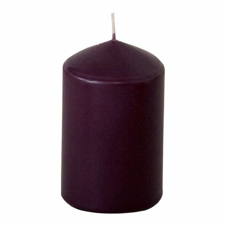 Bougie cylindrique LIGHTS, cire, prune