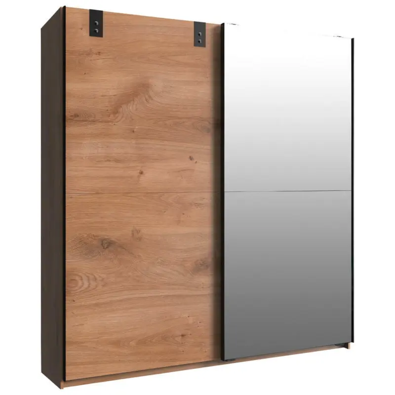 Schwebetürenschrank in Eichefarben