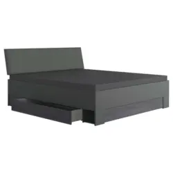 Stauraumbett 160/200 cm in Graphitfarben, Dunkelgrau