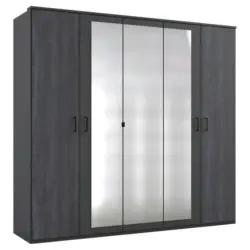 Kleiderschrank in Graphitfarben, Dunkelgrau