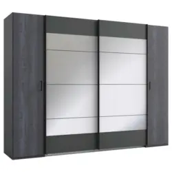 Kleiderschrank in Graphitfarben, Dunkelgrau