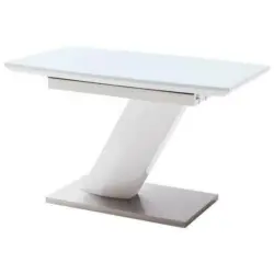 Esstisch in Glas, Holzwerkstoff 120-160/80/76 cm