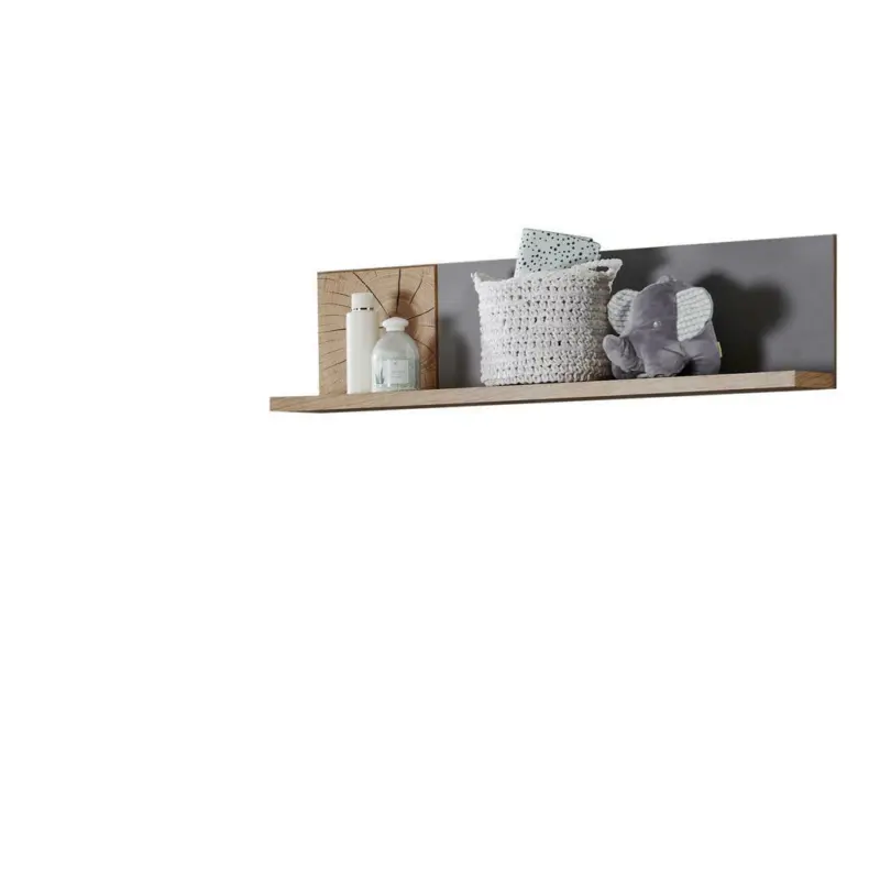 Wandboard in 80/22/20 cm Grau, Eichefarben