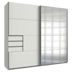 Schwebetürenschrank in Weiß