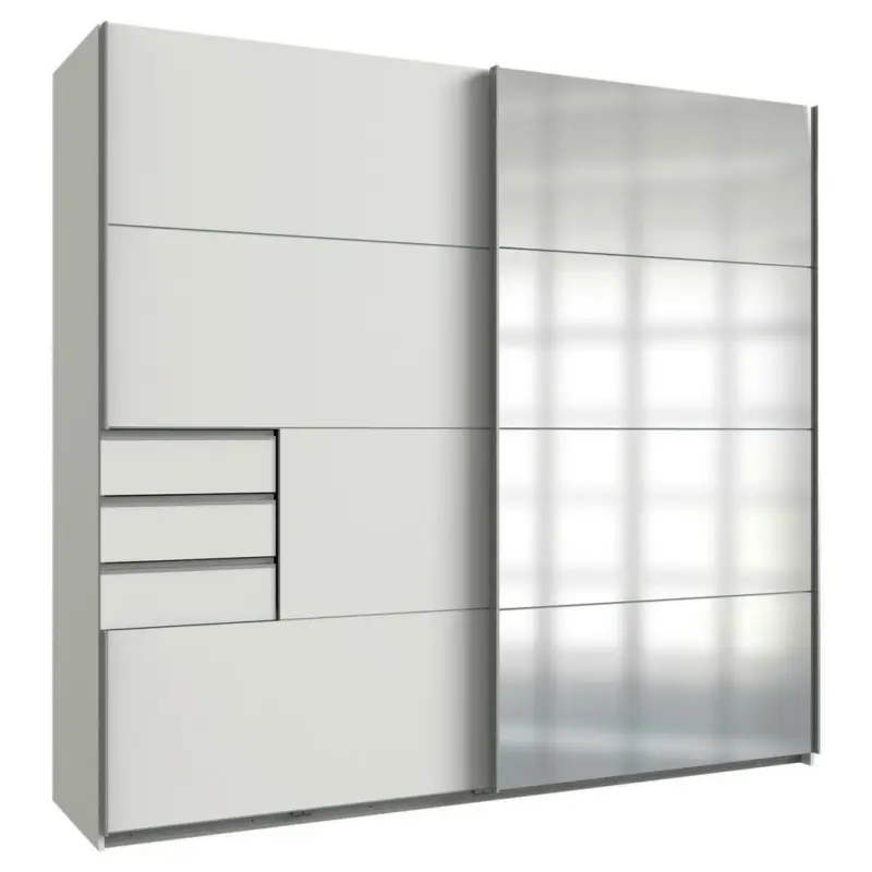 Schwebetürenschrank in Weiß