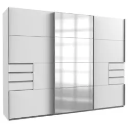 Schwebet&uuml;renschrank in Wei&szlig;