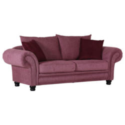 Dreisitzer-Sofa in Flachgewebe Rosa