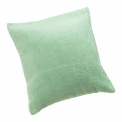 Housse de coussin décoratif BIOVIO-Fleece, coton bio, vert menthe