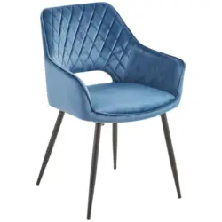 Armlehnstuhl in Eisen Samt