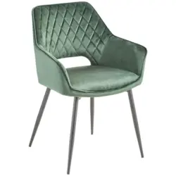 Armlehnstuhl in Eisen Samt