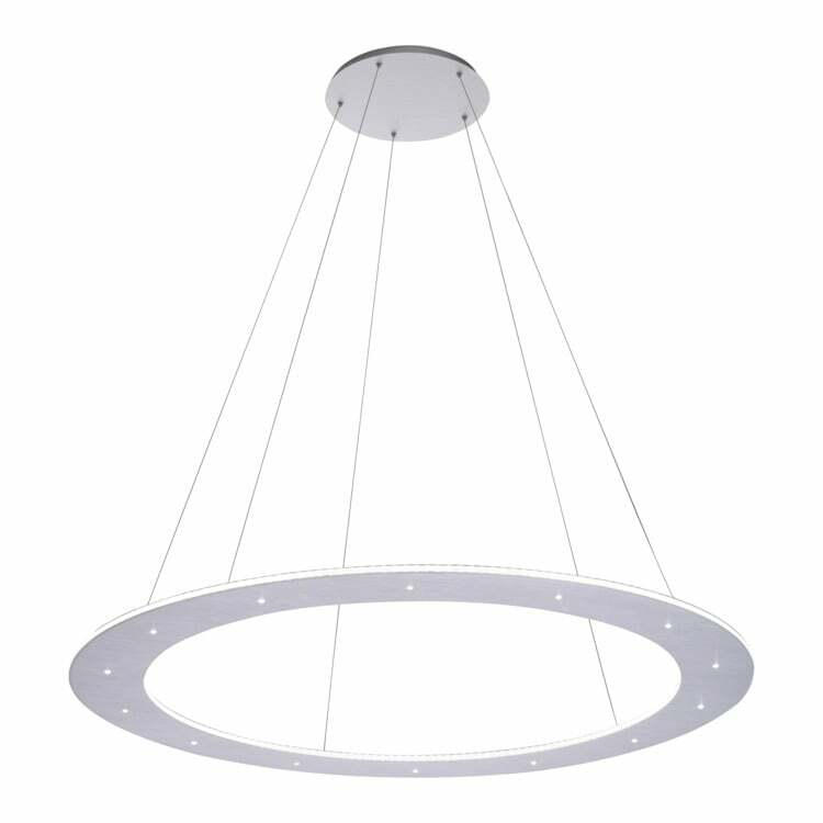 Lampe à suspension PURE, métal, couleur aluminium