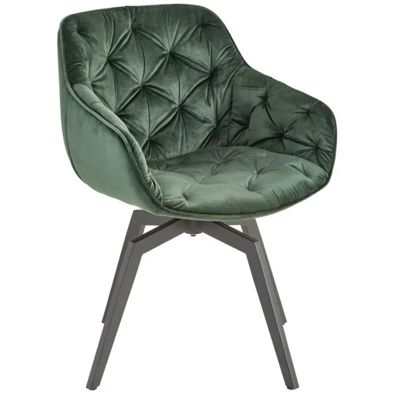 Armlehnstuhl in Eisen Samt