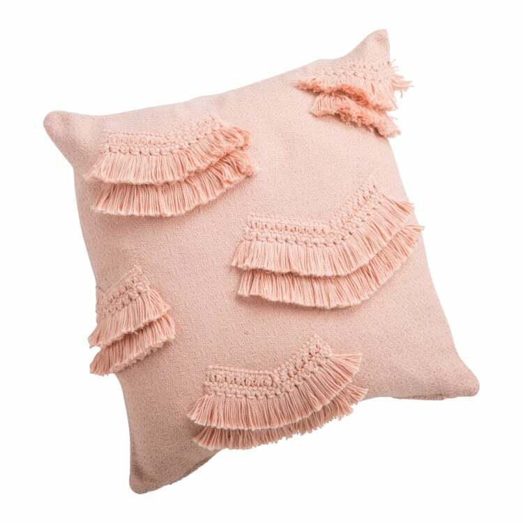 Cuscino decorativo AUDREY, cotone, rosa
