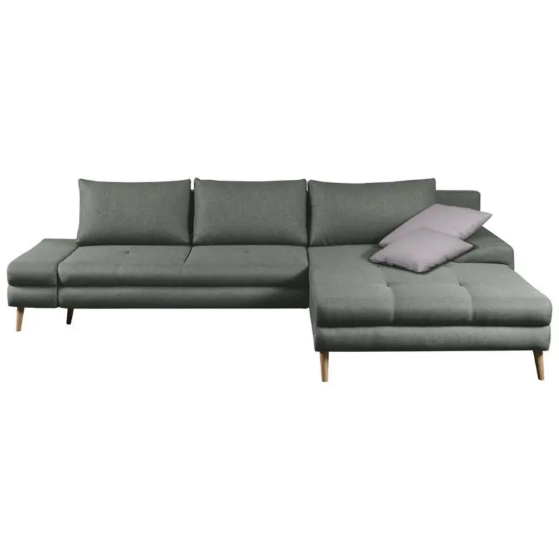 Ecksofa in Webstoff Grau