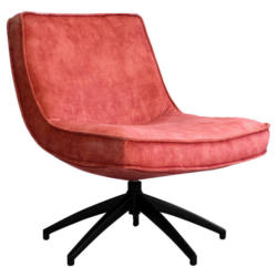 Sessel in Velours Rosa