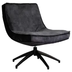 Sessel in Velours Anthrazit