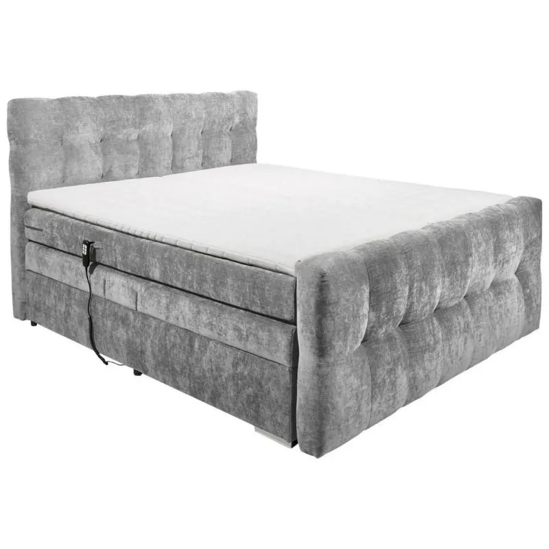 Boxspringbett 180/200 cm in Grau