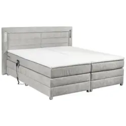 Boxspringbett 180/200 cm in Hellgrau