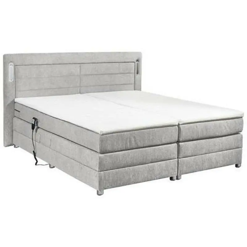 Boxspringbett 180/200 cm in Hellgrau