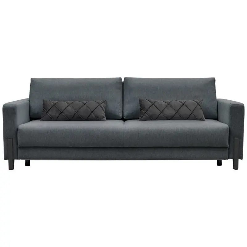 Schlafsofa in Webstoff Dunkelblau
