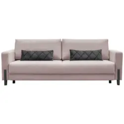 Schlafsofa in Webstoff Rosa