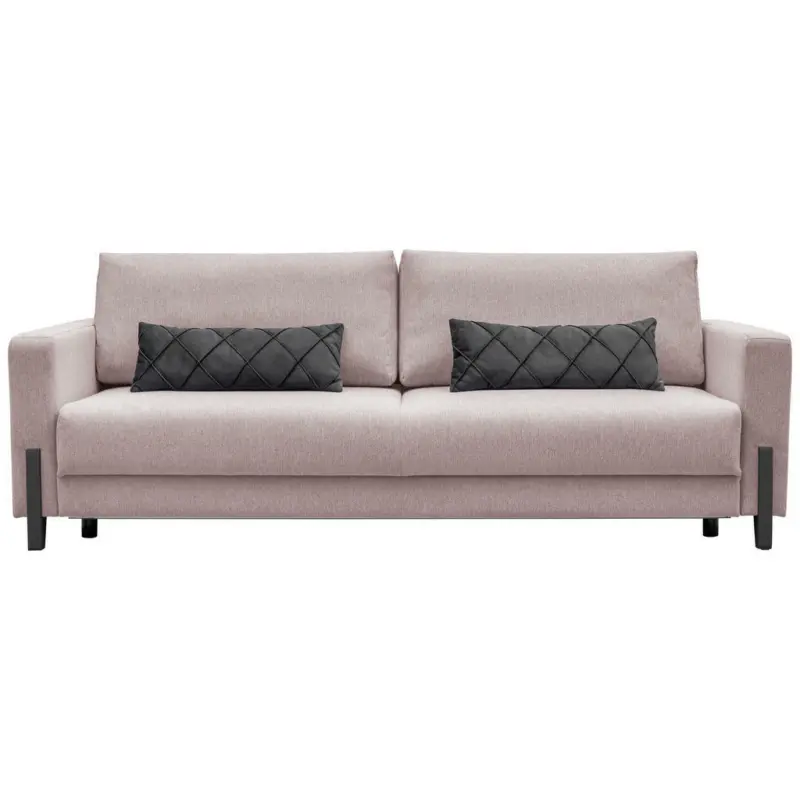 Schlafsofa in Webstoff Rosa