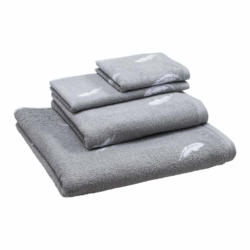 Asciugamano ospite FEATHER, cotone, grigio
