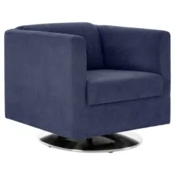 Designsessel in Mikrofaser Dunkelblau