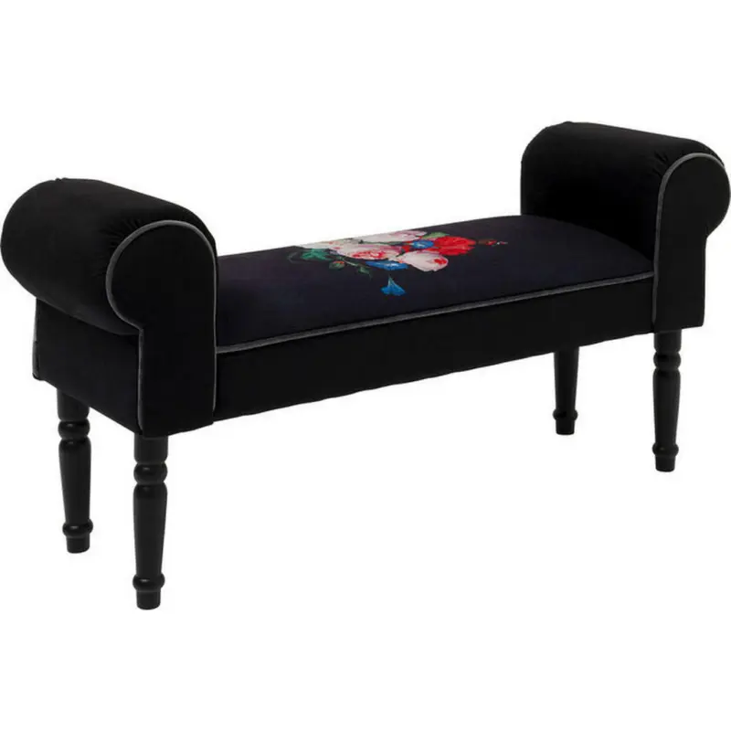 Sitzbank in Textil Multicolor, Schwarz