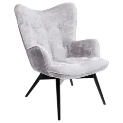 Ohrensessel in Silberfarben