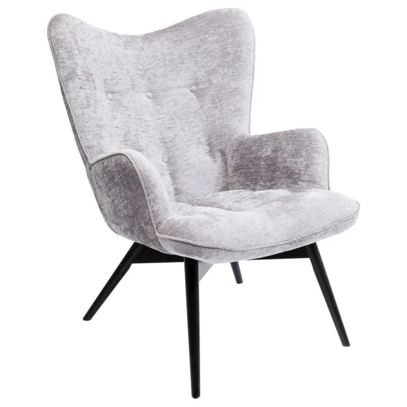 Ohrensessel in Silberfarben