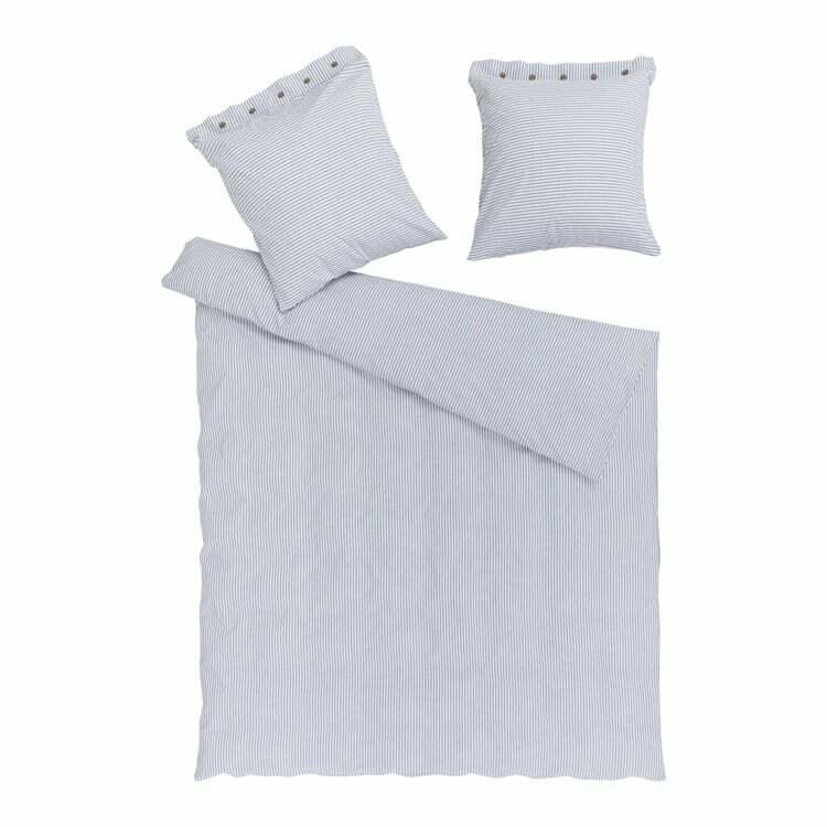 Fodera per cuscino AVEIRO, cotone, grigio-blu/bianco, 65x100 cm