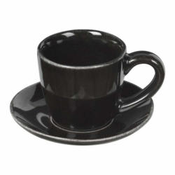 Tasse à espresso avec sous-tasse NORDIC COAL, céramique, anthracite