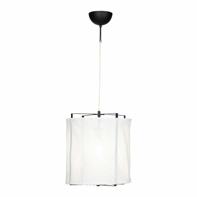 Lampe à suspension BOHONITO, matériau composite, blanc/noir