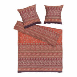 Taie d’oreiller PESARO, coton, orange rouge, 50x70 cm