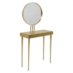 Schminktisch in Goldfarben, Messingfarben