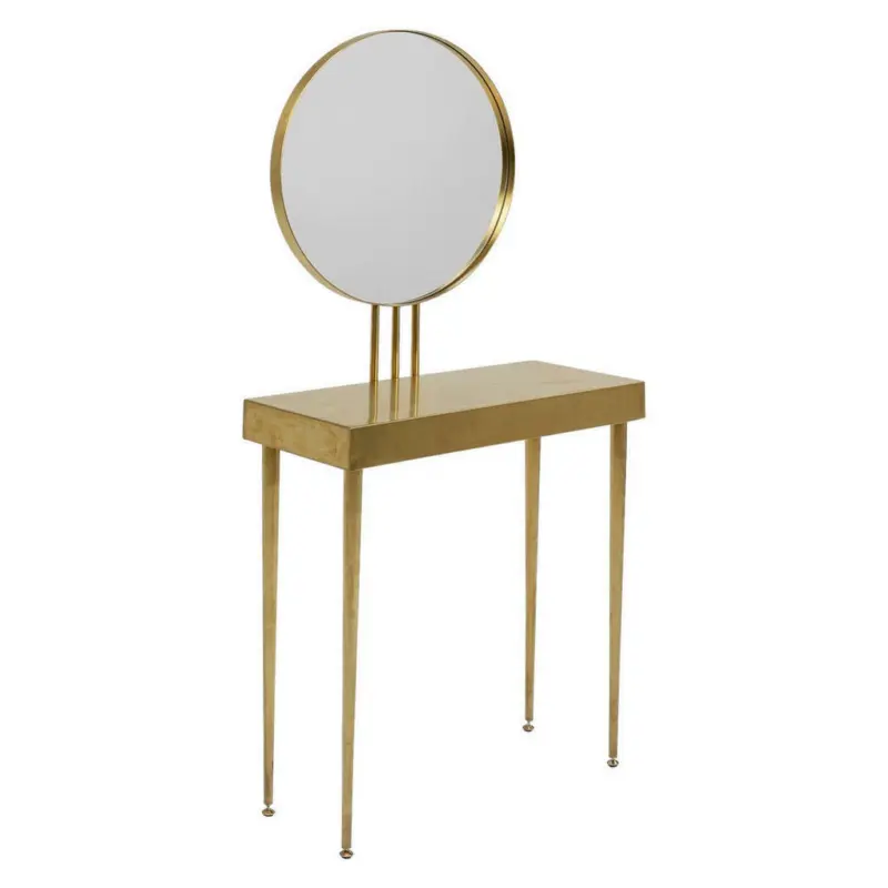 Schminktisch in Goldfarben, Messingfarben