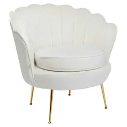 Sessel in Samt Beige