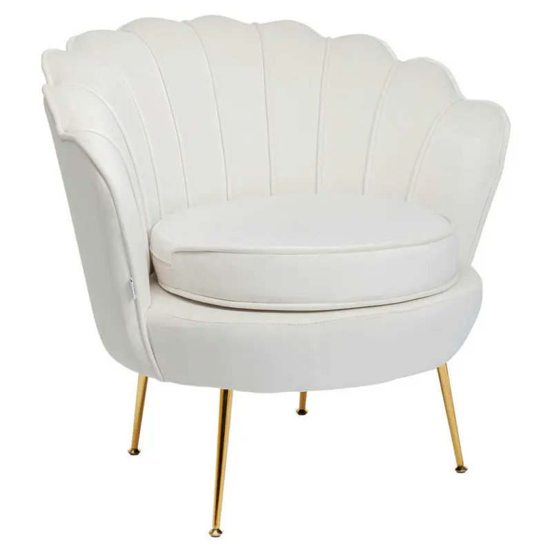 Sessel in Samt Beige