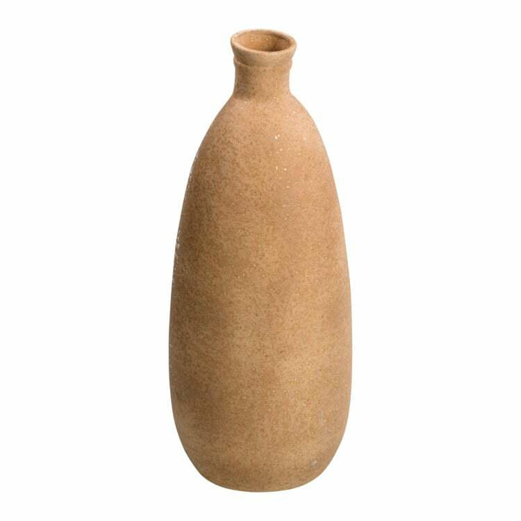 Vase décoratif OLIVA, céramique, marron clair
