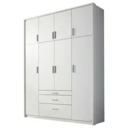 Drehtürenschrank in Weiß