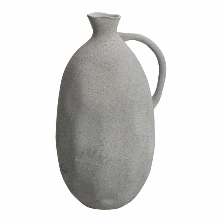 Vase décoratif BOTELLA, céramique, gris