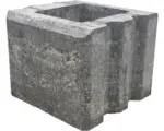 Hornbach Mauerstein Halbstein iBrixx Galant weiß-schwarz 25 x 25 x 20 cm